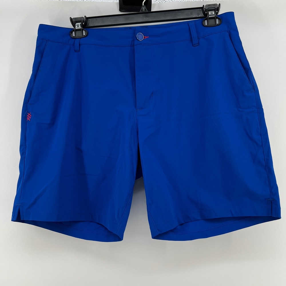 Rhone Commuter Shorts Mens 35 Blue Performance Stretch Golf Active